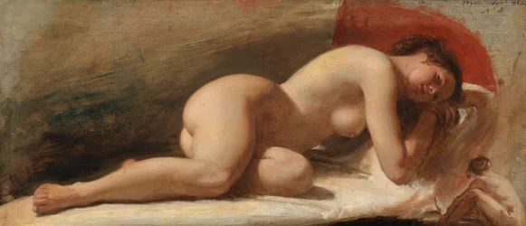 Studie van een Liggend Vrouwelijk Naakt, 1843
